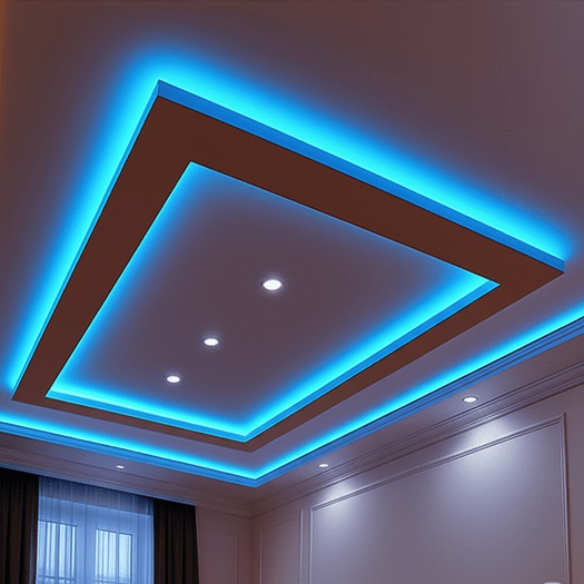 Kuruçeşme gergi tavan ustası – Led isikli örneği